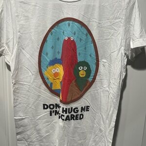 Mens Don't Hug Me I'm Scared White t SHIRT SIZE medium M